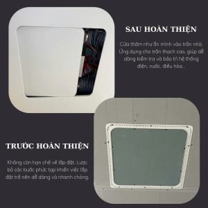 Góc nhìn khác — Cửa thăm trần thạch cao kích thước 800x300mm